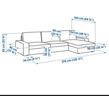 Ikea Kivik bank 4 zits chaise longue lounge - afbeelding 6 Ikea Kivik bank 4 zits chaise longue lounge - afbeelding 6
