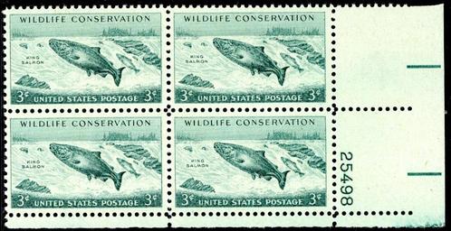 USA Verenigde Staten plaatblok 1079-pf - King Salmon, Postzegels en Munten, Postzegels | Amerika, Postfris, Noord-Amerika, Ophalen of Verzenden