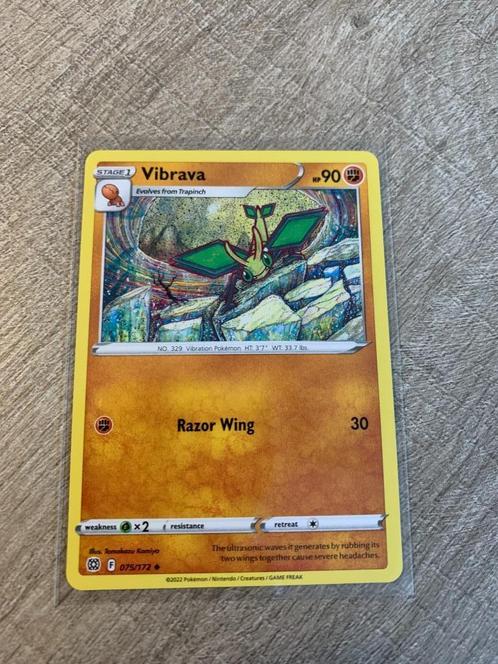 Vibrava 075/172 Brillant Stars - Pokémon Kaart, Hobby en Vrije tijd, Verzamelkaartspellen | Pokémon, Nieuw, Losse kaart, Ophalen of Verzenden