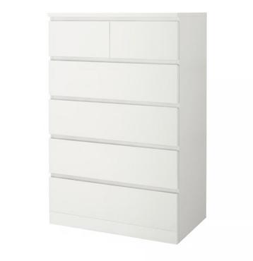 Ladenkast IKEA Malm wit - afbeelding 4 Ladenkast IKEA Malm wit - afbeelding 4