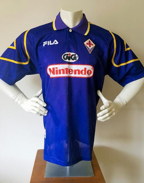 Fiorentina - Batistuta #9 - Nintendo Shirt, Verzamelen, Sportartikelen en Voetbal, Zo goed als nieuw, Shirt, Ophalen of Verzenden