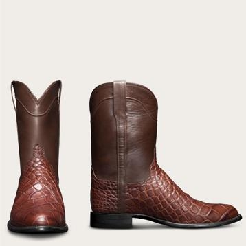 Bruine heren krokodillen cowboy laarzen / mannen schoenen