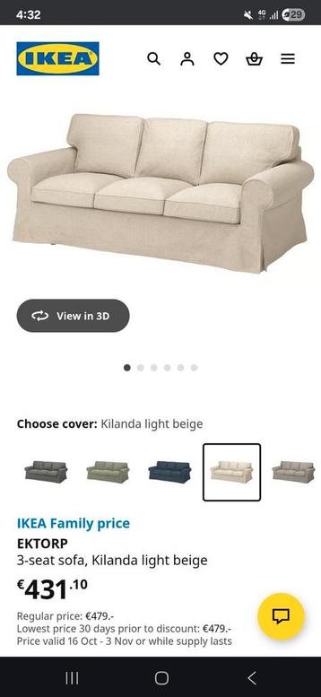 IKEA Ektorp 3-zitsbank - Beige - afbeelding 3 IKEA Ektorp 3-zitsbank - Beige - afbeelding 3