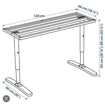 IKEA Bekant Bureau Onderstel Verstelbaar 126cm x 46cm - afbeelding 5 IKEA Bekant Bureau Onderstel Verstelbaar 126cm x 46cm - afbeelding 5