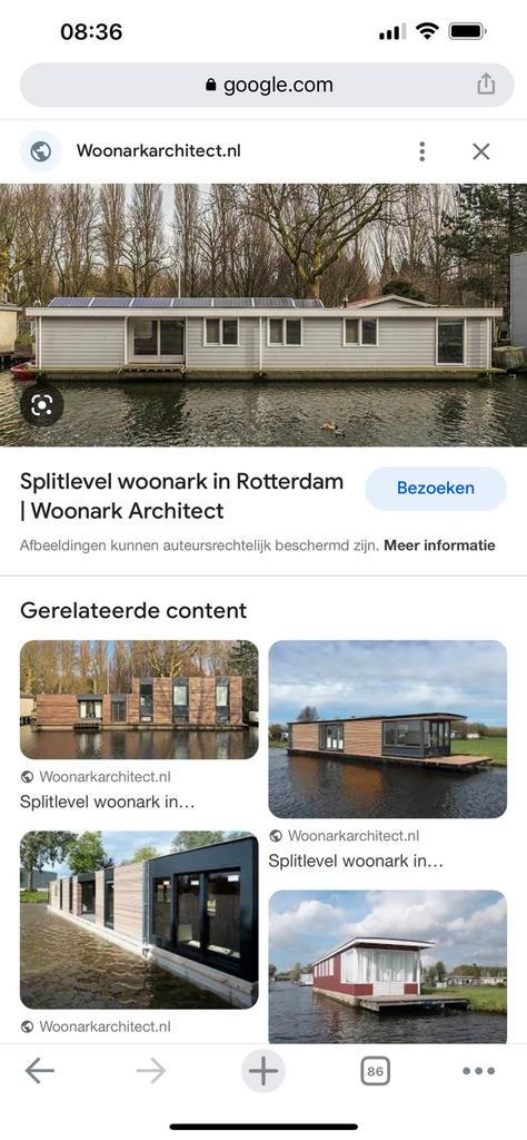 GEZOCHT! Betonnen Woonark, binnen de maten 22x6, Huizen en Kamers, Woonboten te koop