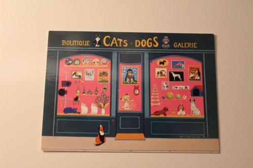 Katten Postkaart - Boutique Galerie Kat en Hond, Cartes D 'A, Verzamelen, Ansichtkaarten | Dieren, Ongelopen, 1980 tot heden, Hond of Kat