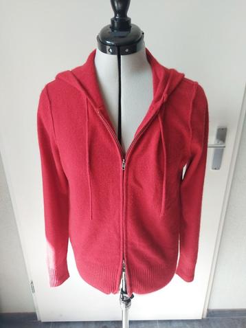 100% kasjmier rood vest mt. S