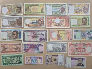 Kavel Bankbiljetten Afrika Mooie Kwaliteit 20 st. 1967-1997.
