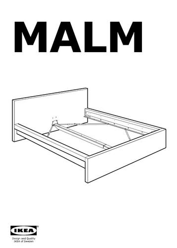 Bedonderstel MALM (IKEA) 160x200 cm met lattenbodems - afbeelding 1 Bedonderstel MALM (IKEA) 160x200 cm met lattenbodems - afbeelding 1