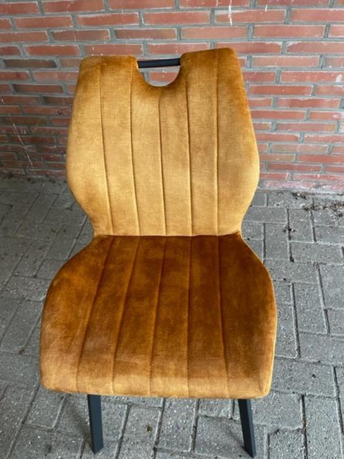 eetkamerstoel industriële cognac /antraciet nu €.95,=, Huis en Inrichting, Stoelen, Nieuw, Vijf, Zes of meer stoelen, Metaal, Stof