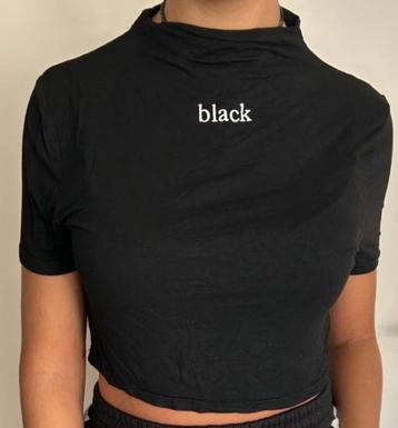 Dames T-Shirt -Zwart-Korte mouw