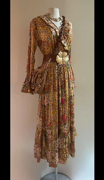 Boho Ibiza Paisley print maxi jurk maat M