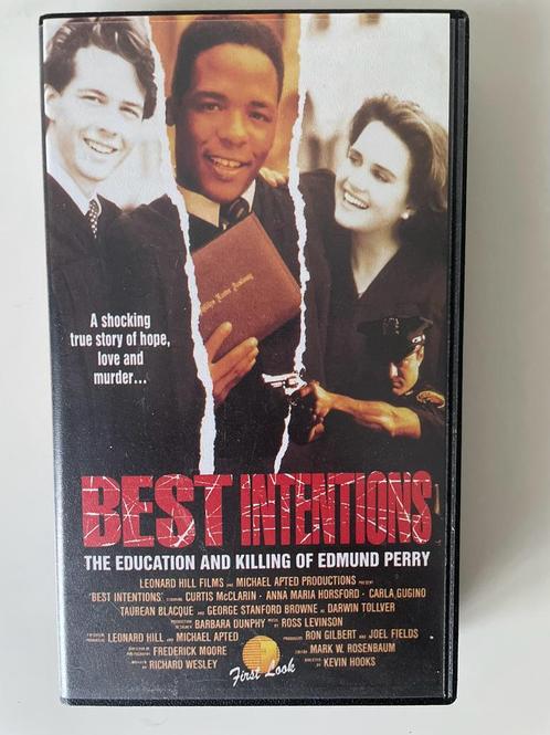 VHS Best Intentions The Education & Killing of Edmund Perry, Cd's en Dvd's, VHS | Film, Zo goed als nieuw, Vanaf 16 jaar, Ophalen of Verzenden