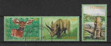 Uganda Michel 2333-2335 gestempeld DIEREN