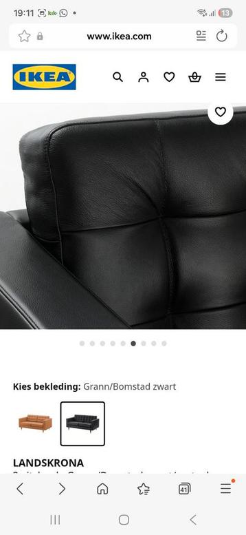 Ikea Landskrona 2 zitsbank leer retro in goede staat! - afbeelding 9 Ikea Landskrona 2 zitsbank leer retro in goede staat! - afbeelding 9