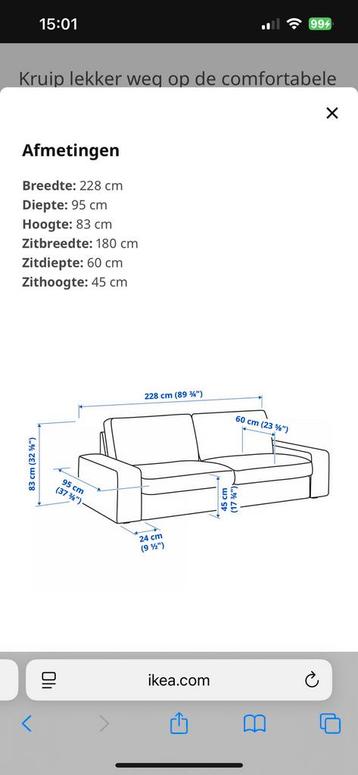 Gebruikte kivik bank donkergrijs - afbeelding 2 Gebruikte kivik bank donkergrijs - afbeelding 2