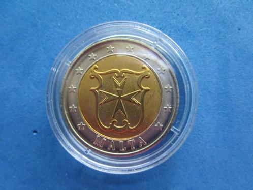 (vawK2240) Sample euromunt Malta (met certificaat), Postzegels en Munten, Munten | Europa | Euromunten, Losse munt, 2 euro, Malta