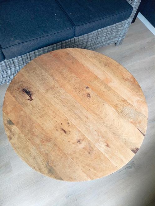 GRATIS! mooie ronde tafel bladen van mangohout, Huis en Inrichting, Tafelonderdelen, Zo goed als nieuw, 50 tot 100 cm, 50 tot 100 cm
