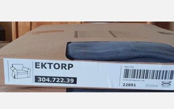 Ektorp fauteuil hoes, hallarp grijs - Nieuw! - afbeelding 3 Ektorp fauteuil hoes, hallarp grijs - Nieuw! - afbeelding 3