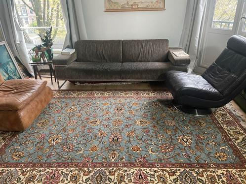 handgeknoopt Vintage perzisch oosters tapijt blauw grijs 3x2, Huis en Inrichting, Stoffering | Tapijten en Kleden, Nieuw, 200 cm of meer