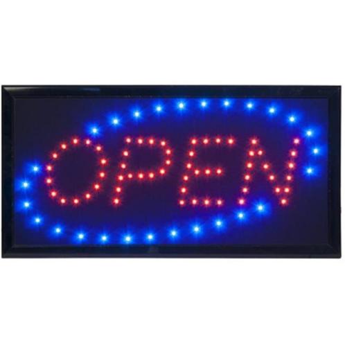 LED bord Open rood/blauw, Verzamelen, Merken en Reclamevoorwerpen, Nieuw, Reclamebord, Ophalen of Verzenden