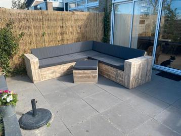 Steigerhout Hoekbank Loungebank Tuinbank 50% KORTING!!