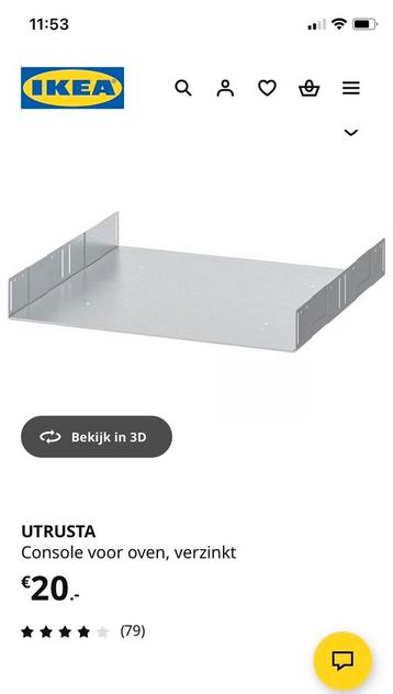 Ikea - UTRUSTA: console voor oven - afbeelding 1 Ikea - UTRUSTA: console voor oven - afbeelding 1