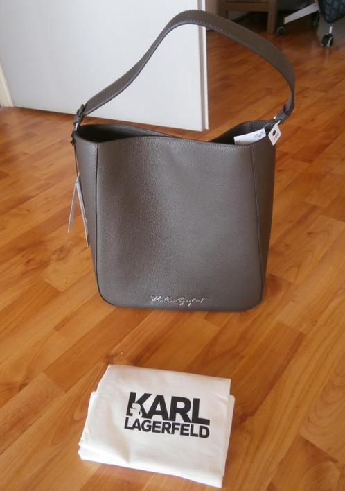 Mooie leren Karl Lagerfeld  schoudertas/shopper 1 vak nieuw., Sieraden, Tassen en Uiterlijk, Tassen | Schoudertassen, Nieuw, Overige merken