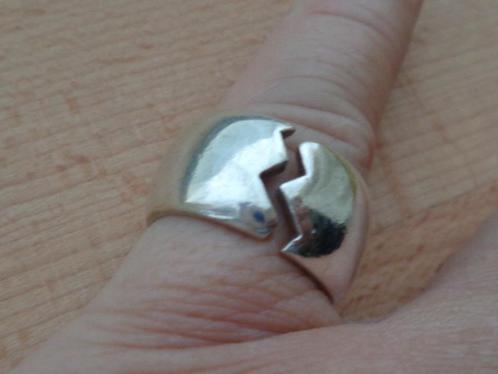 zilveren spang ring [280], Sieraden, Tassen en Uiterlijk, Ringen, Zo goed als nieuw, Dame, 17 tot 18, Zilver, Zilver, Verzenden