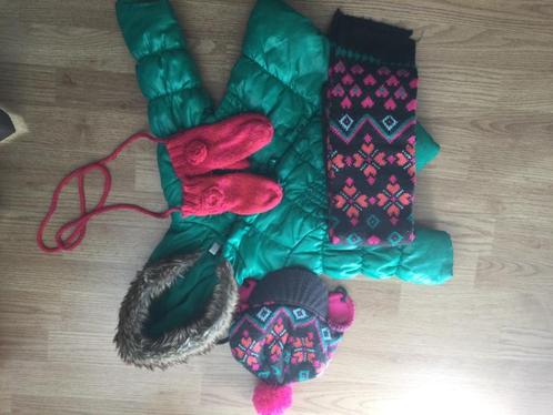 In nette staat winterjas met muts, sjaal en handschoenen, Kinderen en Baby's, Babykleding | Maat 80, Zo goed als nieuw, Meisje
