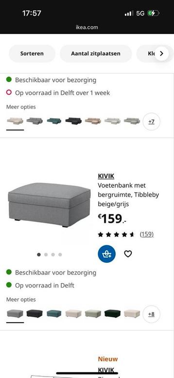 Nette Ikea Kivik 3-zits bank + voetenbank - afbeelding 3 Nette Ikea Kivik 3-zits bank + voetenbank - afbeelding 3