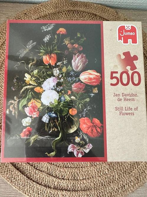 Puzzel / Still life of flowers - Jan Davidsz de Heem / Jumbo, Hobby en Vrije tijd, Denksport en Puzzels, Nieuw, Legpuzzel, 500 t/m 1500 stukjes
