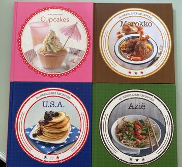 Kookboekjes Marokko, cupcakes, Azië en USA