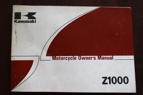 Kawasaki Z1000 1980 motorcycle owner's manual Z 1000, Motoren, Handleidingen en Instructieboekjes, Kawasaki, Ophalen of Verzenden