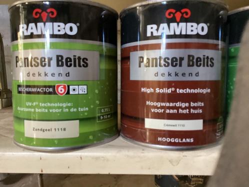 Rambo pantserbeits, Doe-het-zelf en Verbouw, Verf, Beits en Lak, Nieuw, Beits, Minder dan 5 liter, Geel, Ophalen of Verzenden