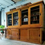 XXL Vintage/Industriële houten laboratoriumkast, buffetkast