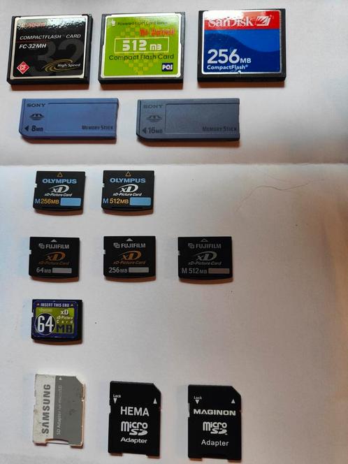 Compact Flash, Memorystick en xD picture card, Audio, Tv en Foto, Fotografie | Geheugenkaarten, Gebruikt, Overige typen, Ophalen of Verzenden