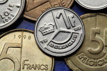 België munten 1 frank franc 50 centimes Belgique Antwerpen