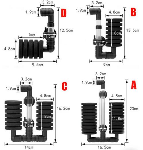 NIEUW diverse sponsfilters, kweek garnalen, luchtfilter, Dieren en Toebehoren, Vissen | Aquaria en Toebehoren, Nieuw, Filter of Co2