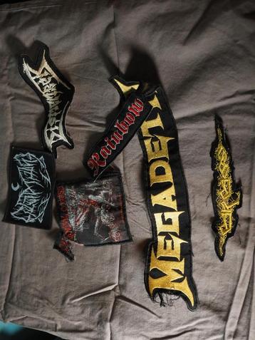 Metal patches Megadeth Rainbow Carcass Cannibal Corpse