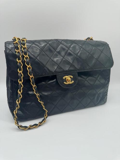 Chanel jumbo vintage bag, Sieraden, Tassen en Uiterlijk, Tassen | Damestassen, Gebruikt, Schoudertasje, Zwart, Ophalen of Verzenden