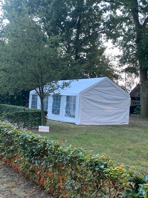 Te huur Partytent, party tent huren, huur Partytent 4x8, Tuin en Terras, Partytenten, Zo goed als nieuw, Minder dan 4 meter, Ophalen of Verzenden