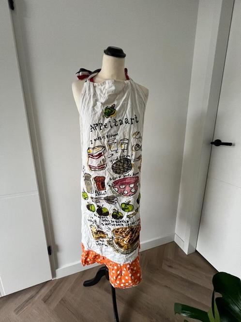 Heel goed: Wit Oranje Blond Amsterdam Even Bijkletsen Schort, Huis en Inrichting, Keuken | Textiel, Zo goed als nieuw, Schort