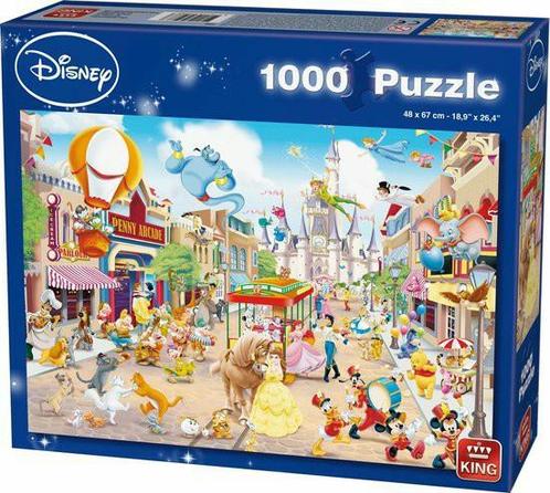 Disney 1000 Stukjes legpuzzel Disneyland - King - 68x49cm., Hobby en Vrije tijd, Denksport en Puzzels, Zo goed als nieuw, Legpuzzel