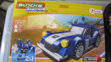 Toi-toys race car+robot 2 in 1 blockc robocars  alle 4 model