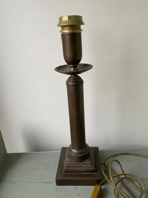 Vintage hoge lampenvoet van messing. Art Deco, Antiek en Kunst, Antiek | Lampen, Ophalen of Verzenden