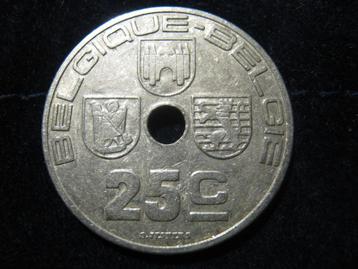Belgie 25 Centimes 1939 (F-NL), koning Leopold III #405