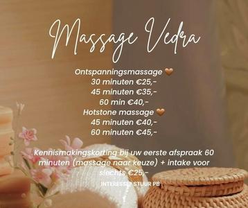 25 euro ontspannings en of hotstone massage voor vrouwen! 