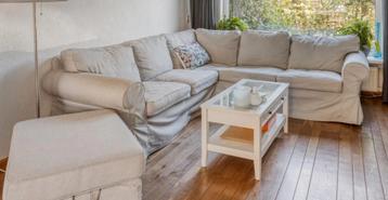 Ikea Ektorp hoes Tallmyra wit/zwart hoekbank + hocker - afbeelding 1 Ikea Ektorp hoes Tallmyra wit/zwart hoekbank + hocker - afbeelding 1