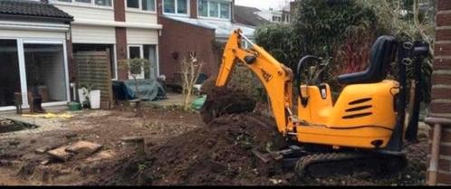 Graafmachine huren inclusief machinist, Tuin en Terras, Aarde en Mest, Ophalen of Verzenden